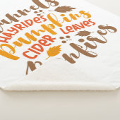 Couverture Sherpa Flannels Hay Rides Citrouille cidre Feuilles Bonfi (3/4)