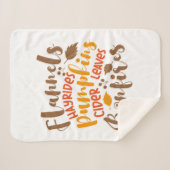 Couverture Sherpa Flannels Hay Rides Citrouille cidre Feuilles Bonfi (Devant (Horizontal))