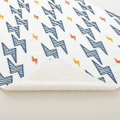 Couverture Sherpa Flash. Éclair Motif sans couture. Arrière-plan (3/4)
