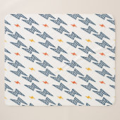Couverture Sherpa Flash. Éclair Motif sans couture. Arrière-plan (Devant (Horizontal))