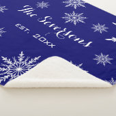 Couverture Sherpa Flèches blanches d'hiver sur le bleu (3/4)