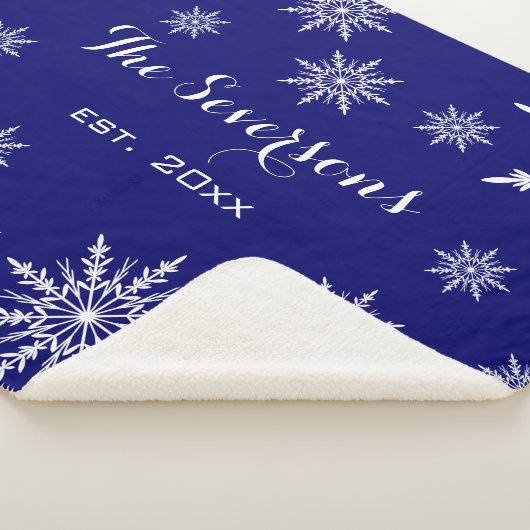 Couverture Sherpa Flèches blanches d'hiver sur le bleu (3/4)