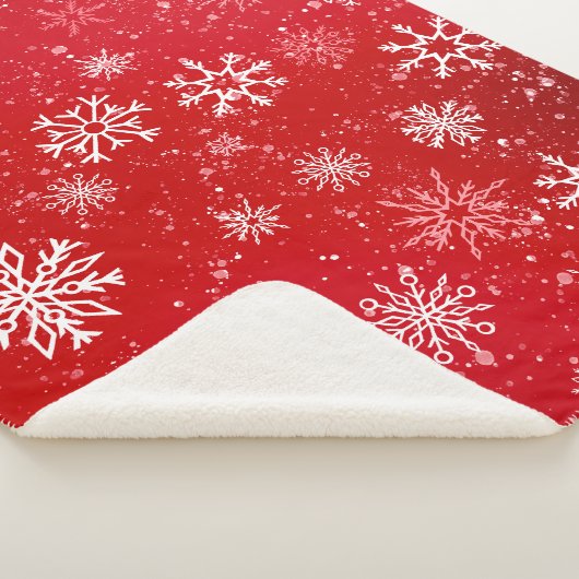 Couverture Sherpa Flèches blanches Ruby Red (3/4)