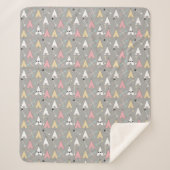 Couverture Sherpa Flèches bohème et Teepees tendance (Devant)