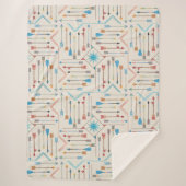 Couverture Sherpa Flèches Boho et Sun V11 ID748 (Devant)