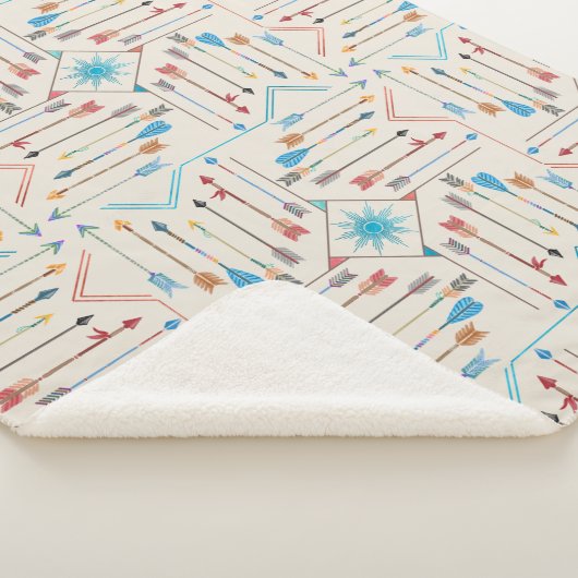Couverture Sherpa Flèches Boho et Sun V11 ID748 (3/4)