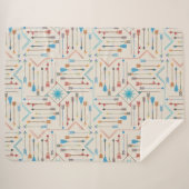 Couverture Sherpa Flèches Boho et Sun V11 ID748 (Devant (Horizontal))