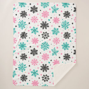 Couverture Sherpa Flèches de neige rétro