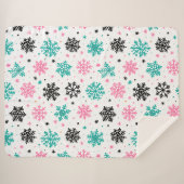 Couverture Sherpa Flèches de neige rétro (Devant (Horizontal))