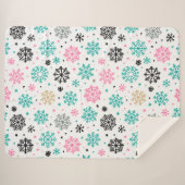 Couverture Sherpa Flèches de neige rétro (Devant (Horizontal))