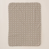 Couverture Sherpa Flèches franches contre les flèches Chevron Brown (Devant)