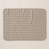 Couverture Sherpa Flèches franches contre les flèches Chevron Brown (Devant (Horizontal))