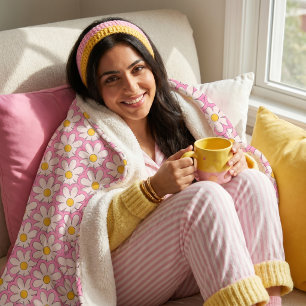 Couverture Sherpa Fleur