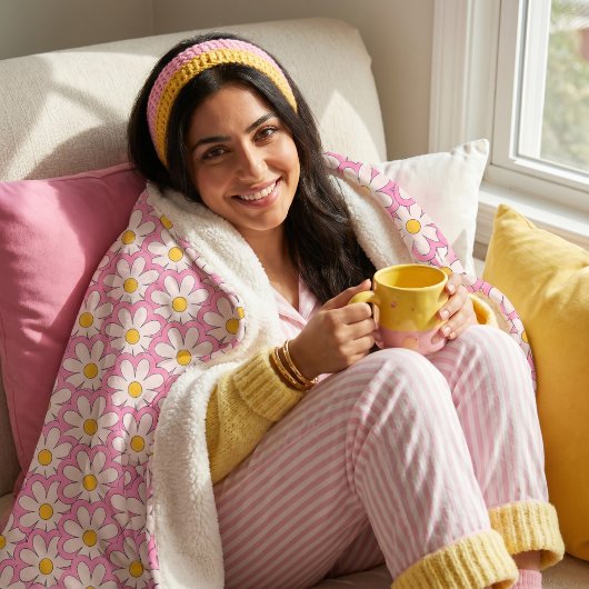 Couverture Sherpa Fleur