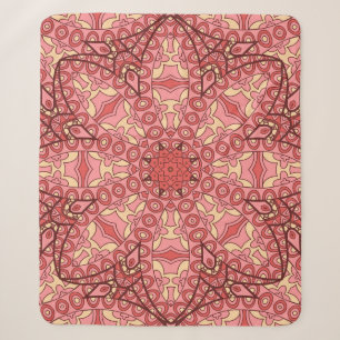 Couverture Sherpa Fleur Abstraite Ethnique, Mandalas Sans Seamless.