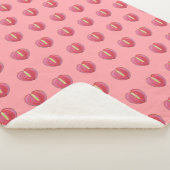 Couverture Sherpa Fleur Anthurium rouge Motif sans couture sur (3/4)