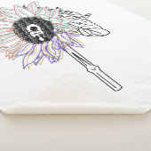 Couverture Sherpa Fleur Arc-en-ciel Art Funky (3/4)