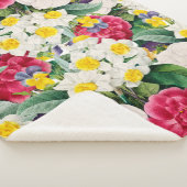 Couverture Sherpa Fleur botanique vintage (3/4)
