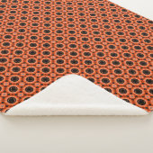 Couverture Sherpa Fleur d'automne orange (3/4)