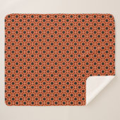 Couverture Sherpa Fleur d'automne orange (Devant (Horizontal))