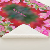 Couverture Sherpa Fleur de bougainvilliers roses (3/4)