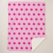 Couverture Sherpa Fleur de carnation rose Motif sans couture sur (Devant)