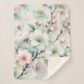 Couverture Sherpa Fleur de Cerisier (Devant)
