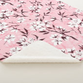 Couverture Sherpa Fleur de cerisier blanc (3/4)