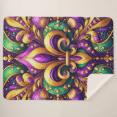 Couverture Sherpa fleur de lis (Devant (Horizontal))