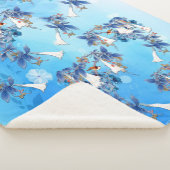 Couverture Sherpa Fleur de lune aquarelle illustrée (3/4)