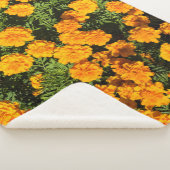 Couverture Sherpa Fleur de Marigold en fleurs (3/4)