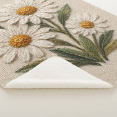Couverture Sherpa Fleur de Pâquerette Brodée (3/4)