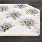 Couverture Sherpa Fleur de passion violette tropicale