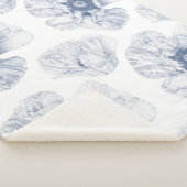 Couverture Sherpa Fleur de pavot illustrée de la Marine (3/4)