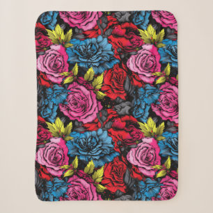 Couverture Sherpa Fleur de Punk Gras Éclosent
