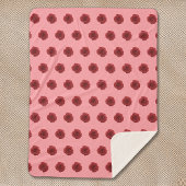 Couverture Sherpa Fleur de rose rouge Motif sans couture sur Sherpa