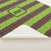 Couverture Sherpa Fleur de tarte Brown et verte (3/4)