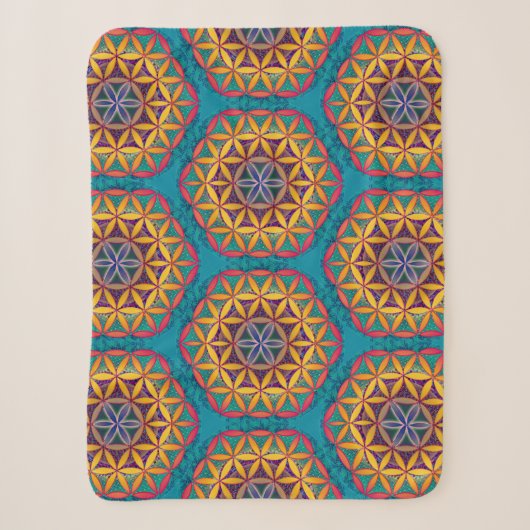 Couverture Sherpa Fleur de vie Mandala (Devant)