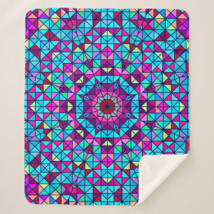 Couverture Sherpa Fleur décorative numérique colorée Abstraite. Géan