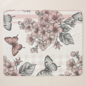 Couverture Sherpa Fleur d'Elegant Papillon (1) (Devant (Horizontal))