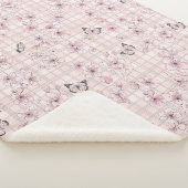 Couverture Sherpa Fleur d'élégant papillon (4) (3/4)