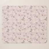 Couverture Sherpa Fleur d'élégant papillon (4) (Devant (Horizontal))