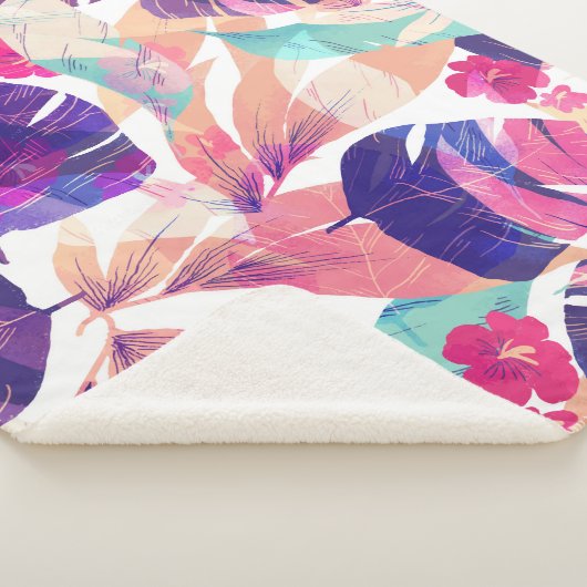 Couverture Sherpa Fleur d'été à l'aquarelle 2 (3/4)