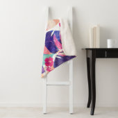 Couverture Sherpa Fleur d'été à l'aquarelle 2 (En situation)