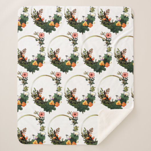 Couverture Sherpa Fleur g (Devant)