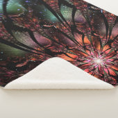 Couverture Sherpa Fleur imaginaire fractale douce et tendresse (3/4)