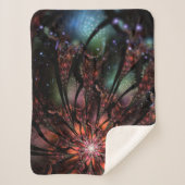 Couverture Sherpa Fleur imaginaire fractale douce et tendresse (Devant)