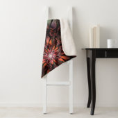 Couverture Sherpa Fleur imaginaire fractale douce et tendresse (En situation)