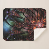 Couverture Sherpa Fleur imaginaire fractale douce et tendresse (Devant (Horizontal))