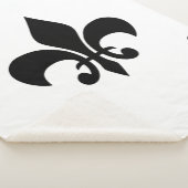 Couverture Sherpa fleur noire (3/4)